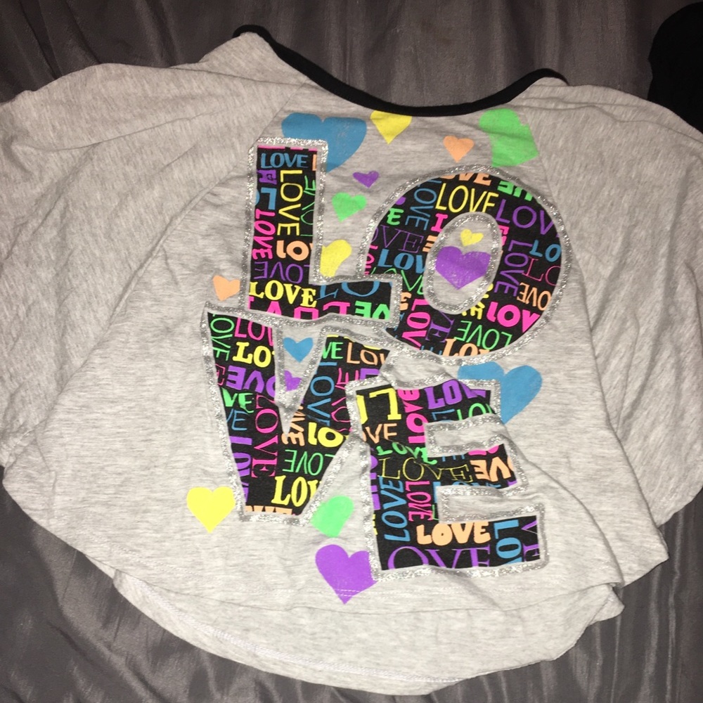 L O V E crop top